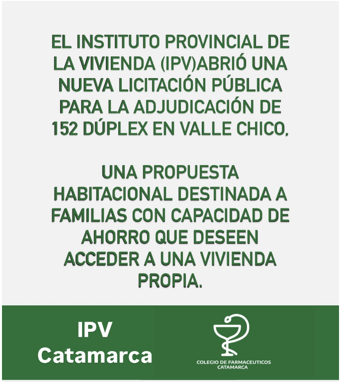 Acuerdo entre IVP - Colegio de Farmacéuticos de Catamarca